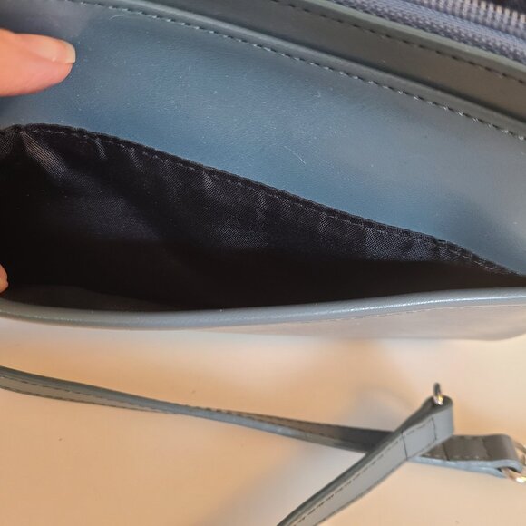 Vintage Nine West Sage Blue Crossbody Bag with Straps - Picture 5 of 12